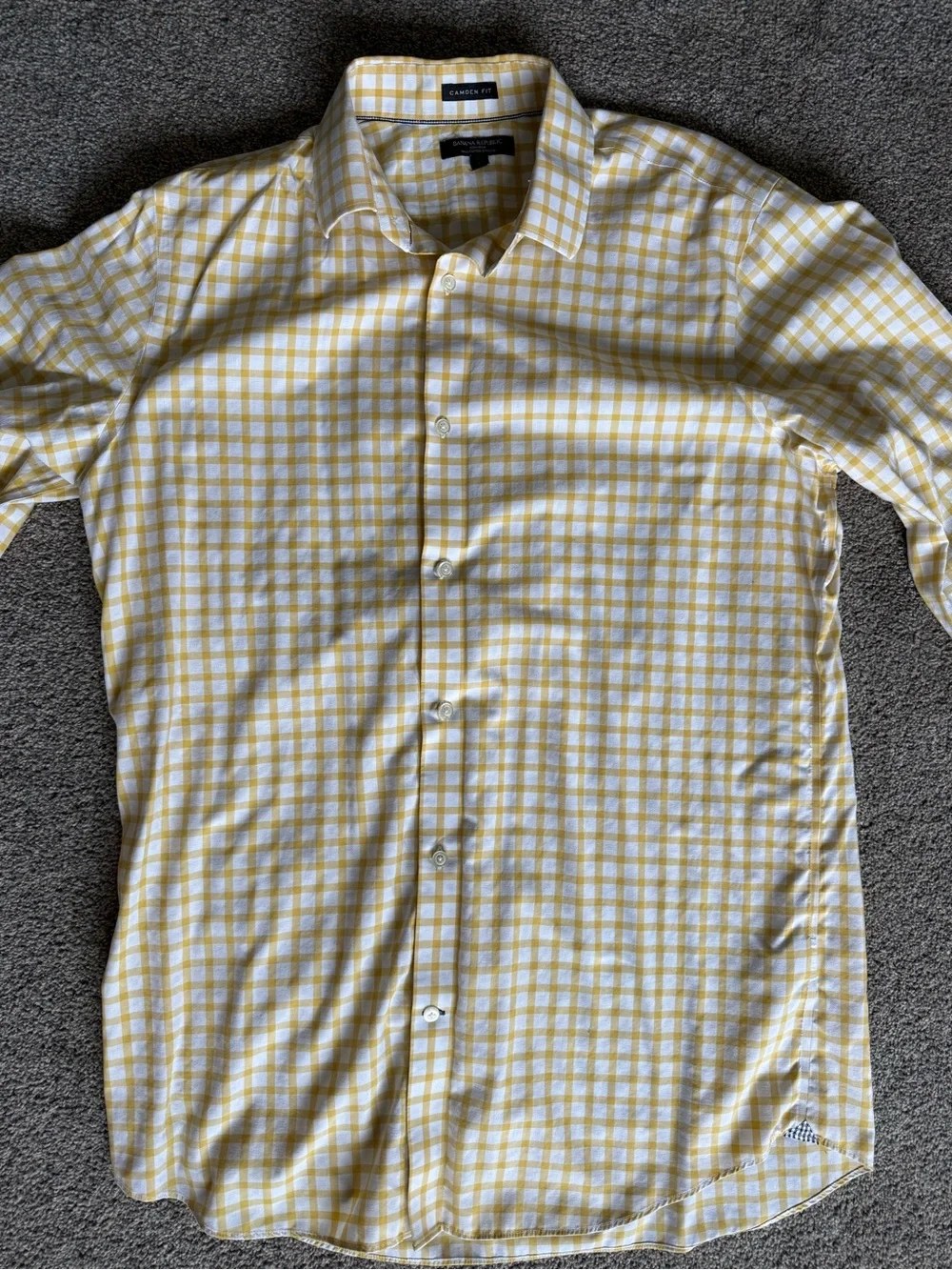 Banana Republic Men’s Button Down Collared Dress Shirt Camden Fit Large Tall